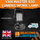 Van Master VMGWL80M 850 Lumens Rechargeable Dual Colour Magnetic Work Light PN: VMGWL80M 